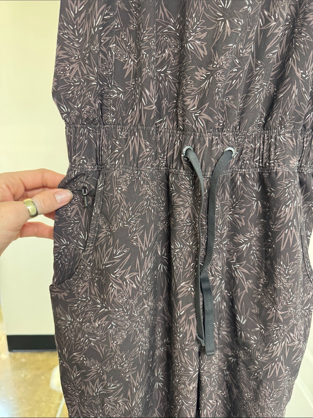 Patagonia Dark Brown Printed Jumpsuit